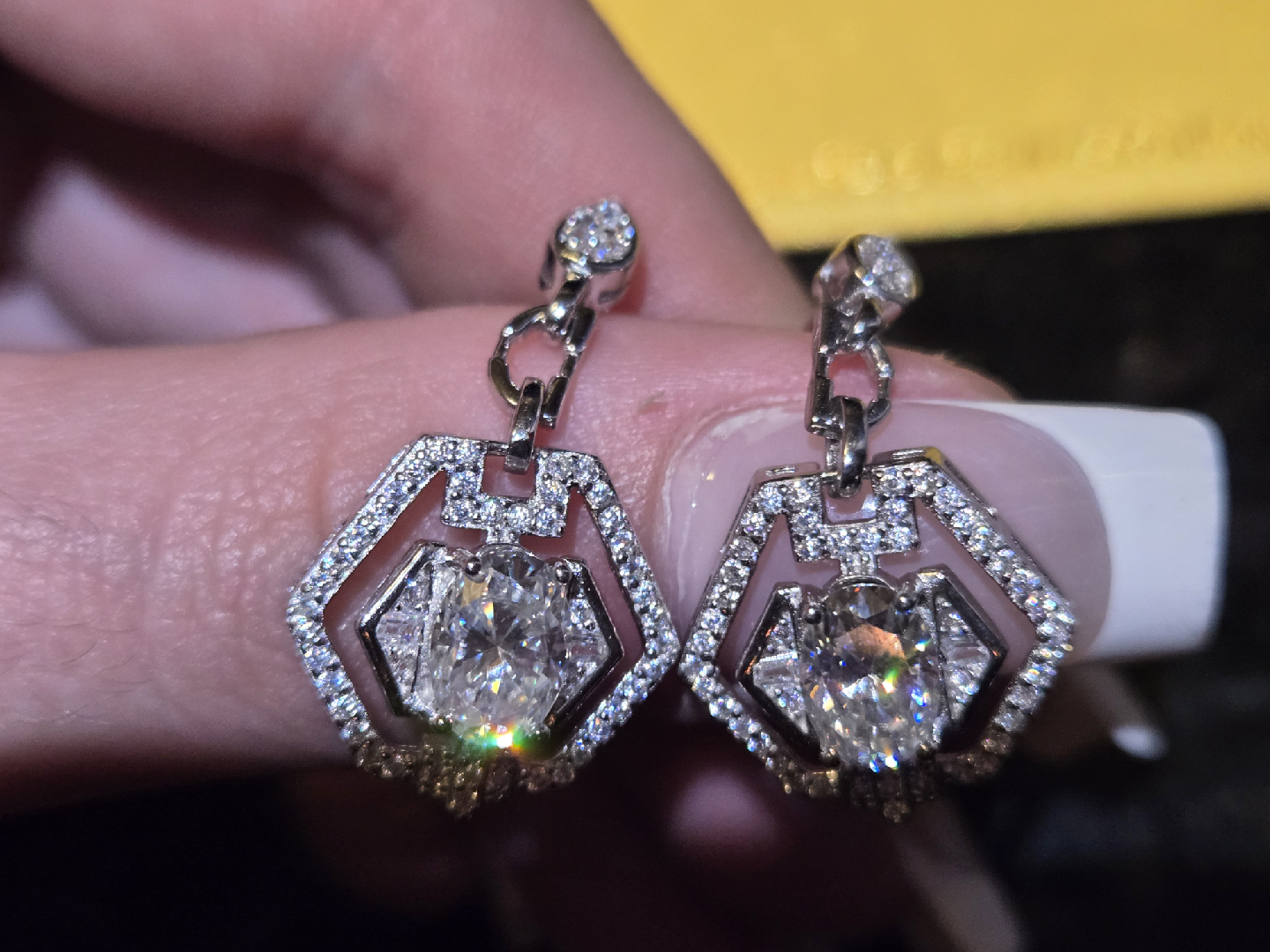 GRA 2.0CT Solid sterling silver Moissanite Diamond Earrings - photo 5