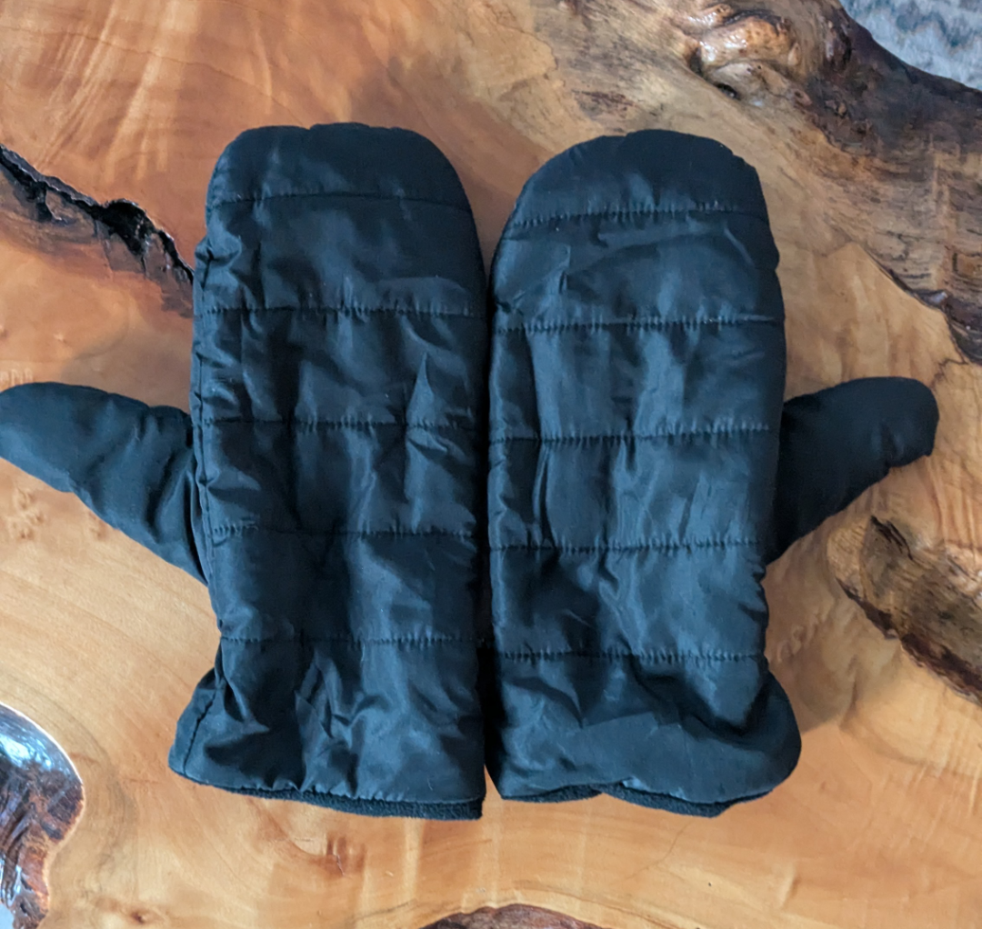 Black Puffer Mittens