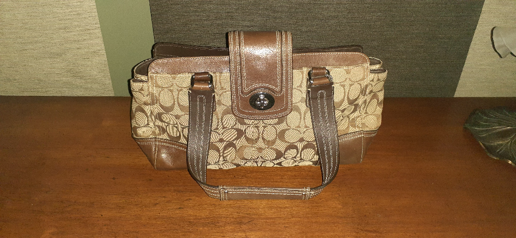 Vintage Coach Signature Canvas & Leather Handbag - photo 2