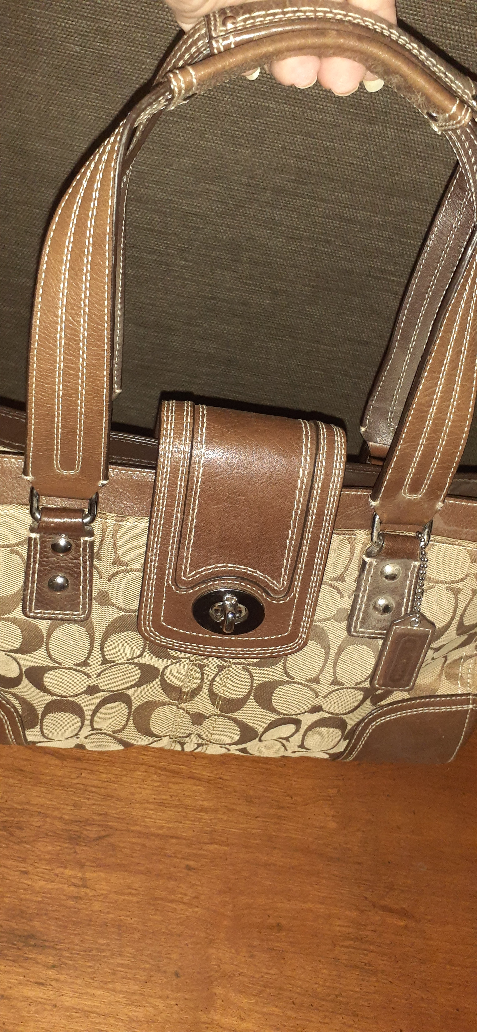 Vintage Coach Signature Canvas & Leather Handbag - photo 4