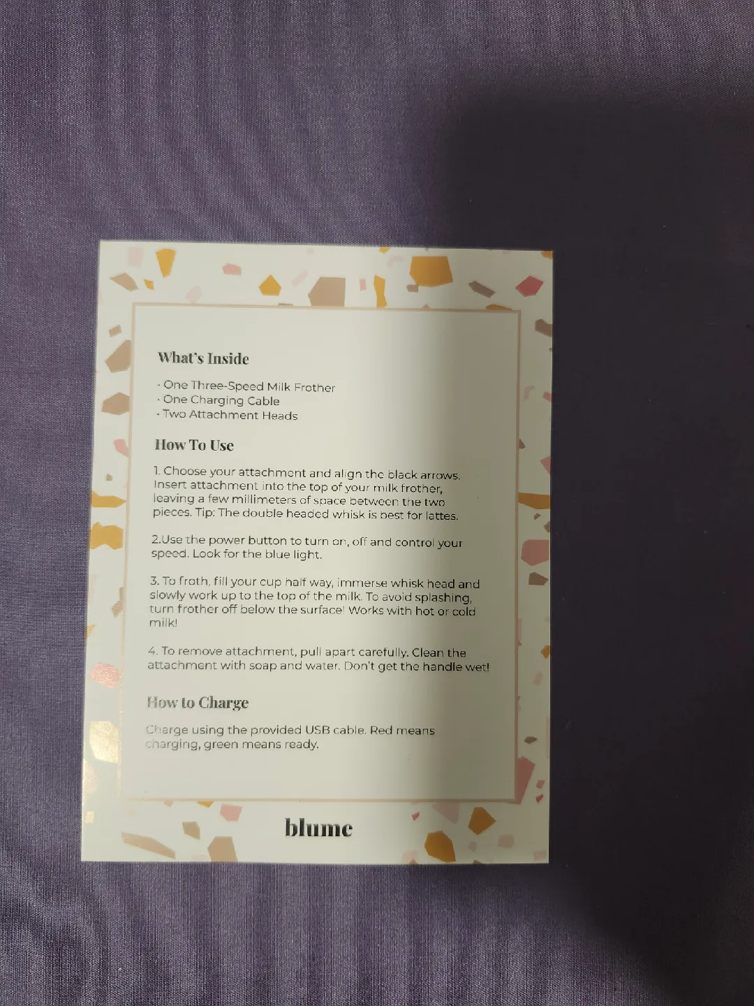 Blume Milk Frother - New in Box 🧡 image indicator(2)