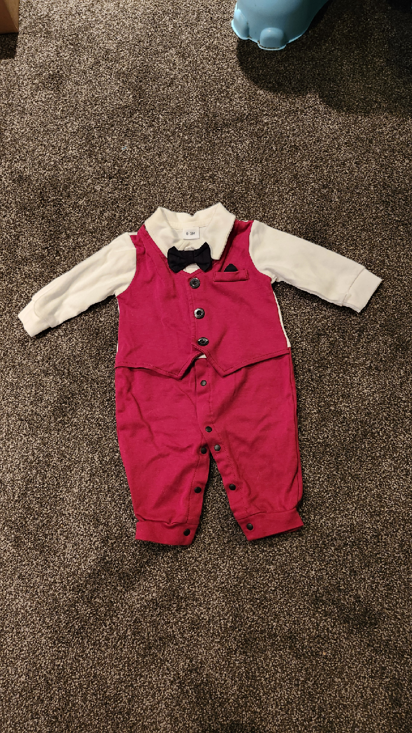 Baby Tuxedo Onesie - 0-3 Months