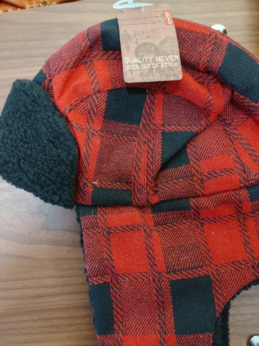 🧡BRAND NEW LEVI'S LUMBERJACK TRAPPER HAT ONE SIZE image indicator(2)