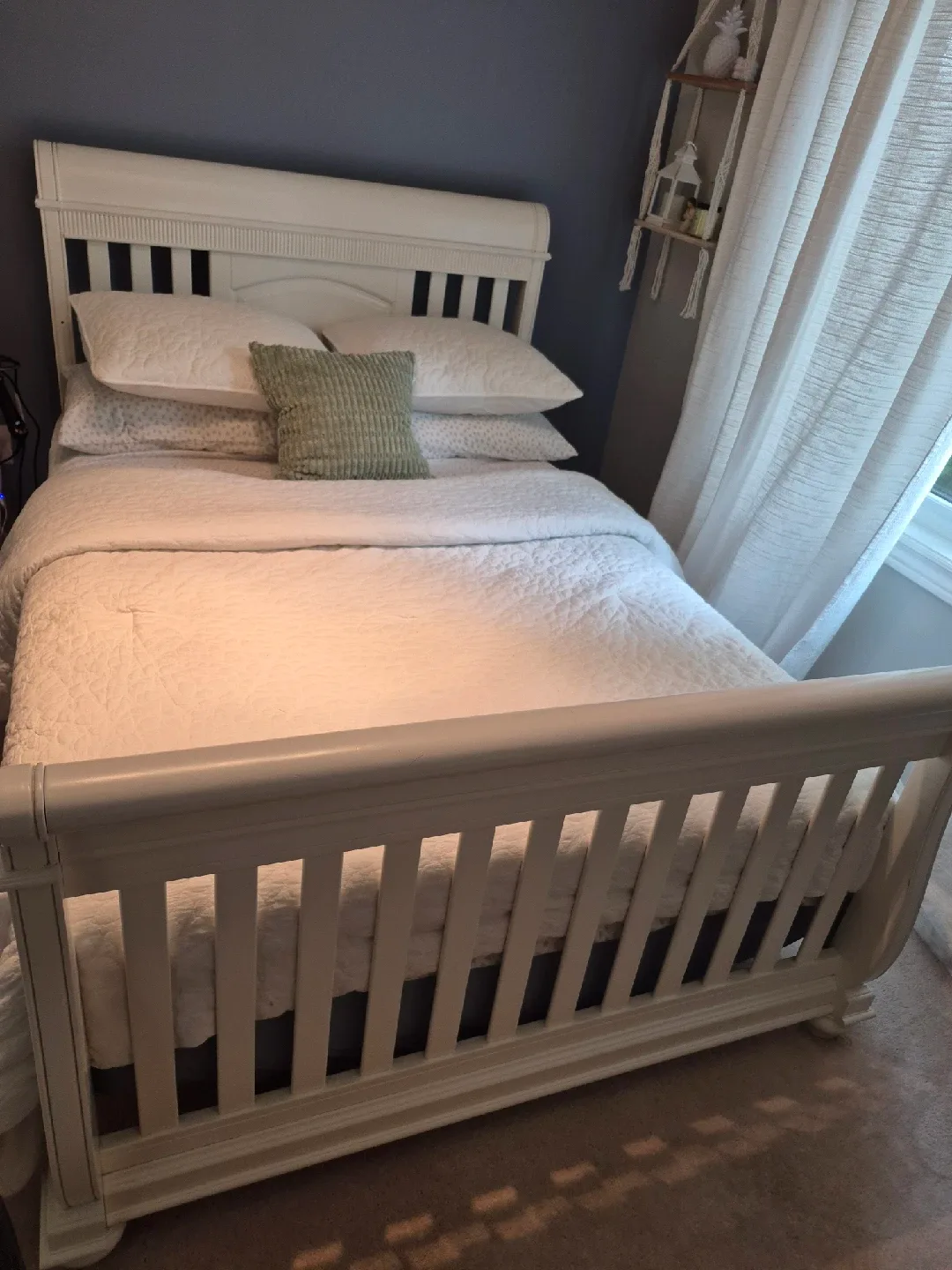 White Double Bed Frame Only image indicator(2)