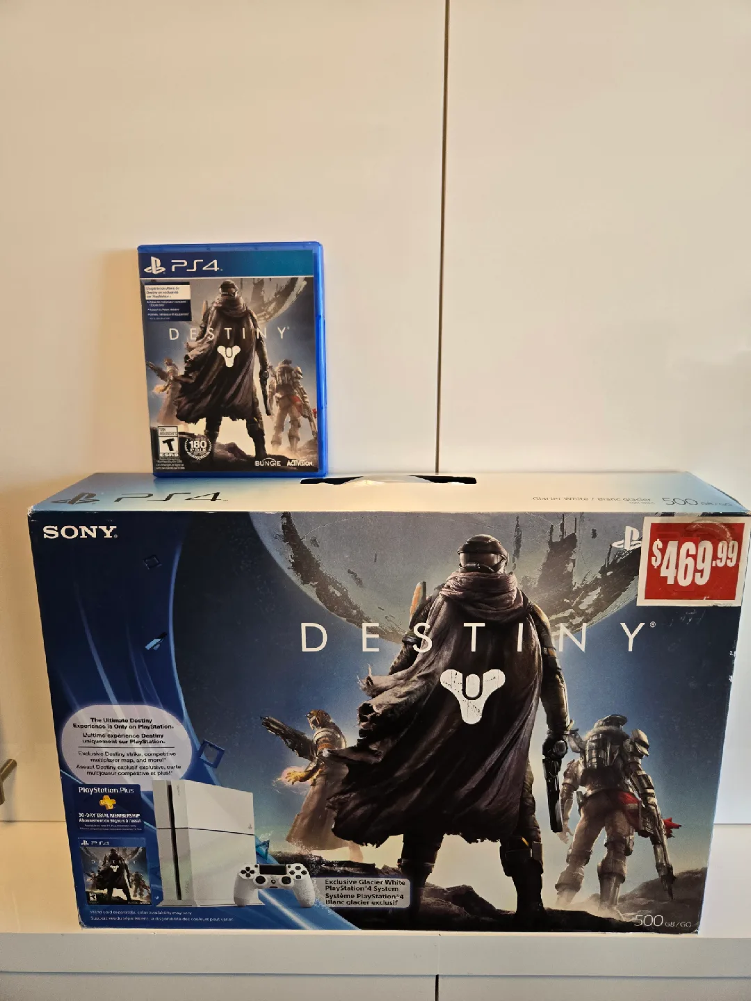 PS4. 8.5 fw. In box with controller, manuals, receipt, game thumbnail