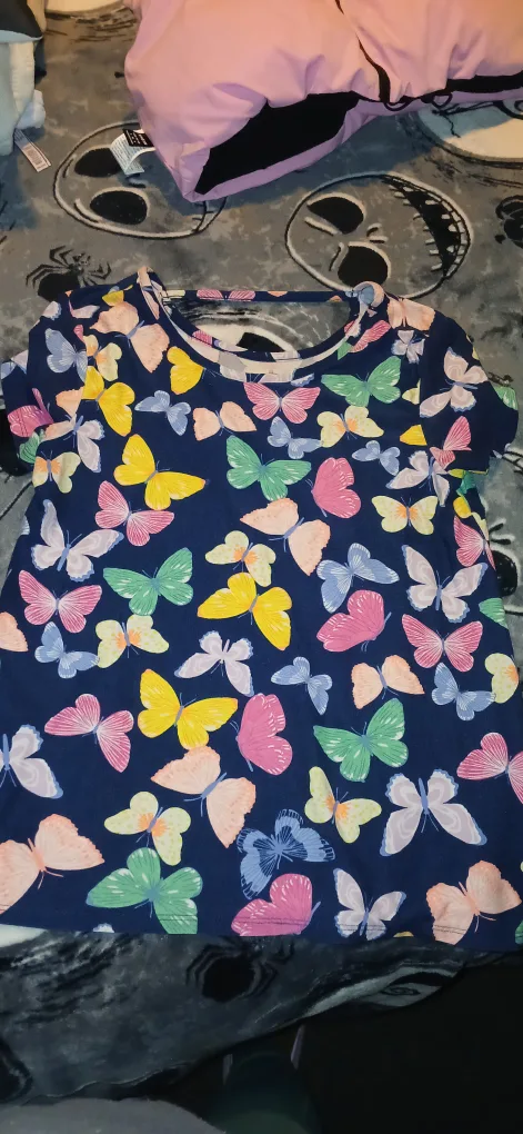 Wonder Nation Girls Butterfly Dress - Size L (10-12) thumbnail