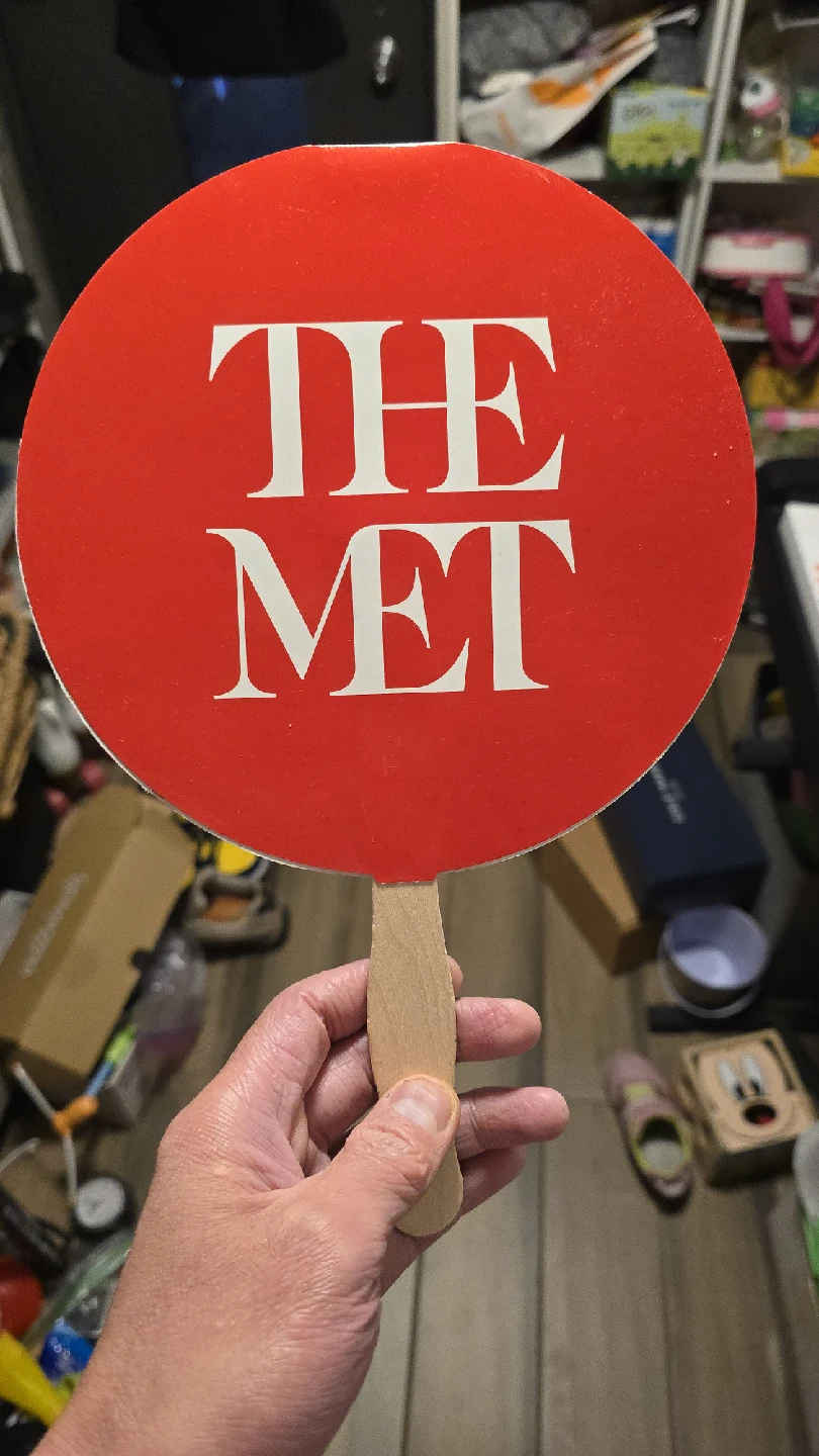 The Met Red Hand Fan