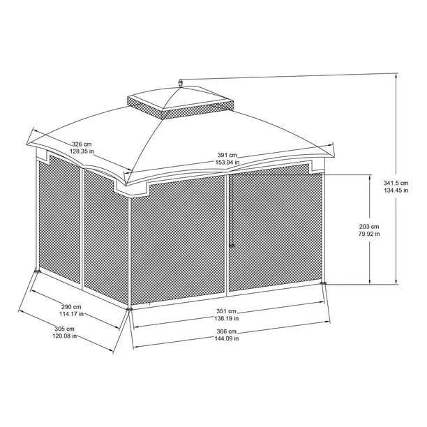 hometrends 10 ft. x 12 ft. Soft Top Gazebo image indicator(5)