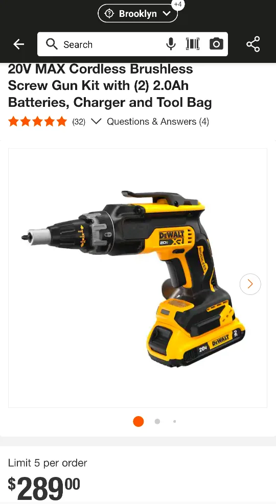 20V Max DeWalt XR Drywall Screw Gun + Cut Off Tool Combo image indicator(2)