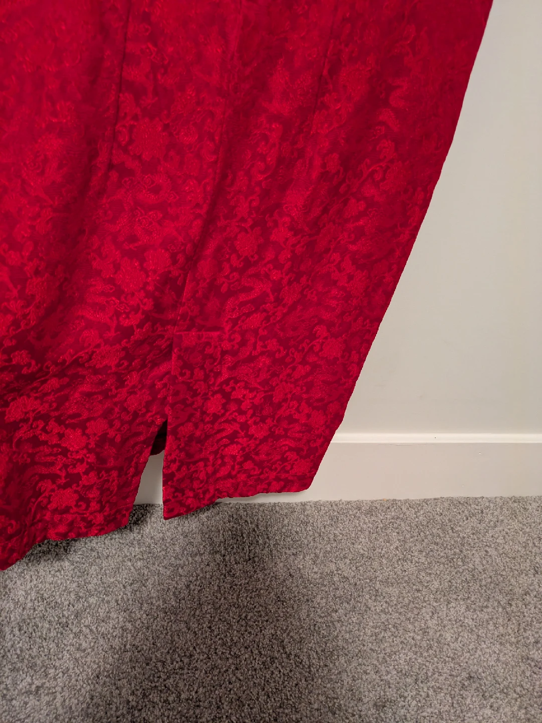 Chinese Silk Red Sleeveless Dress - photo 3