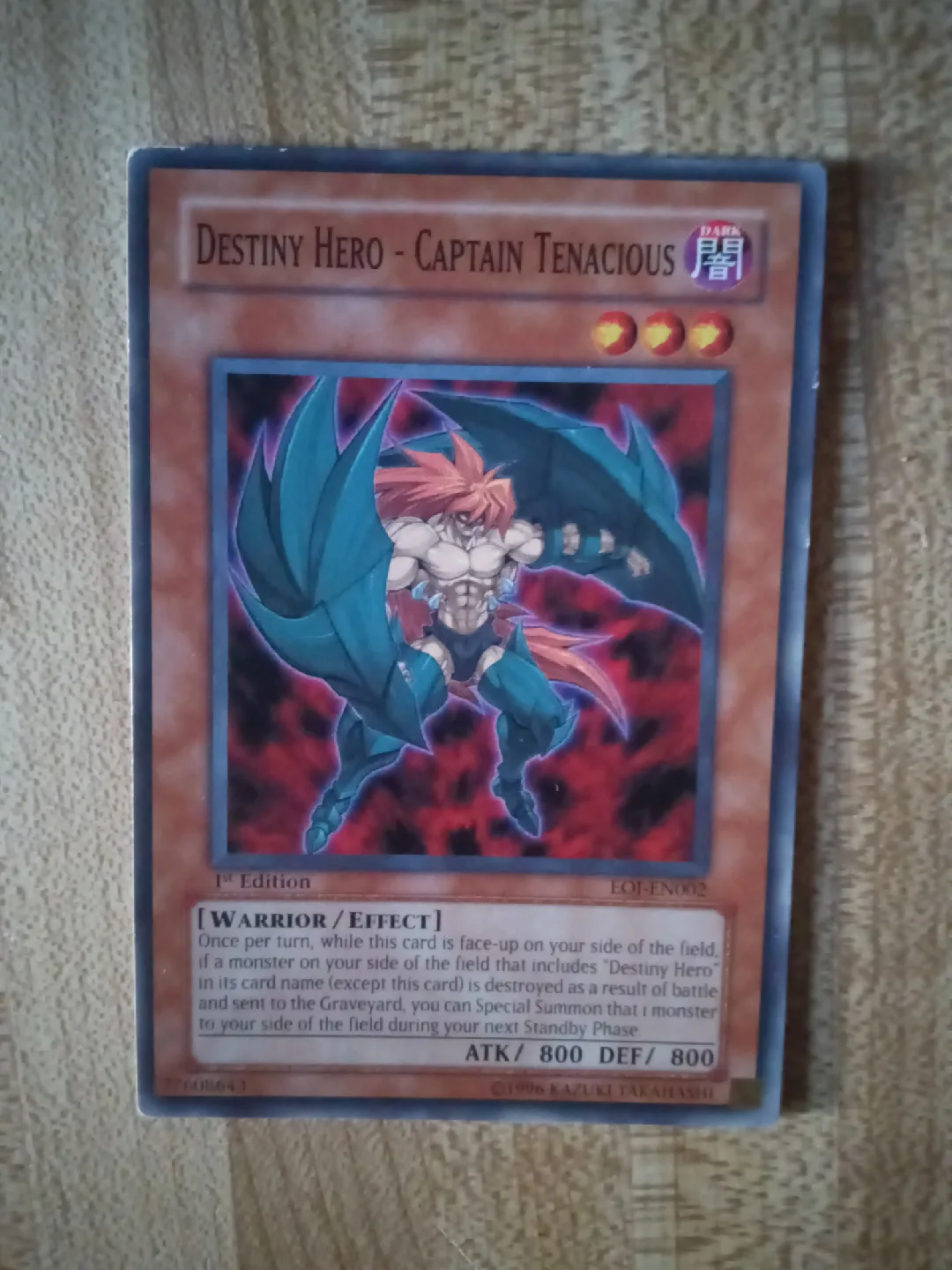 Destiny Hero - Captain Tenacious Yu-Gi-Oh! Card