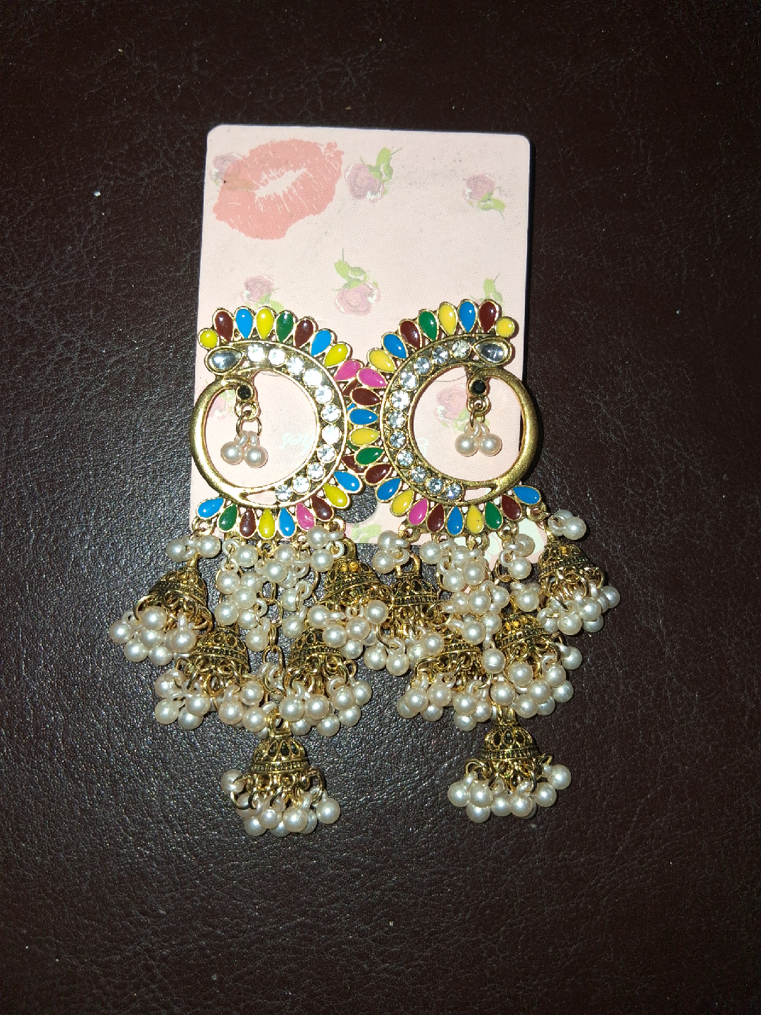 Colourful Jhumka Earrings