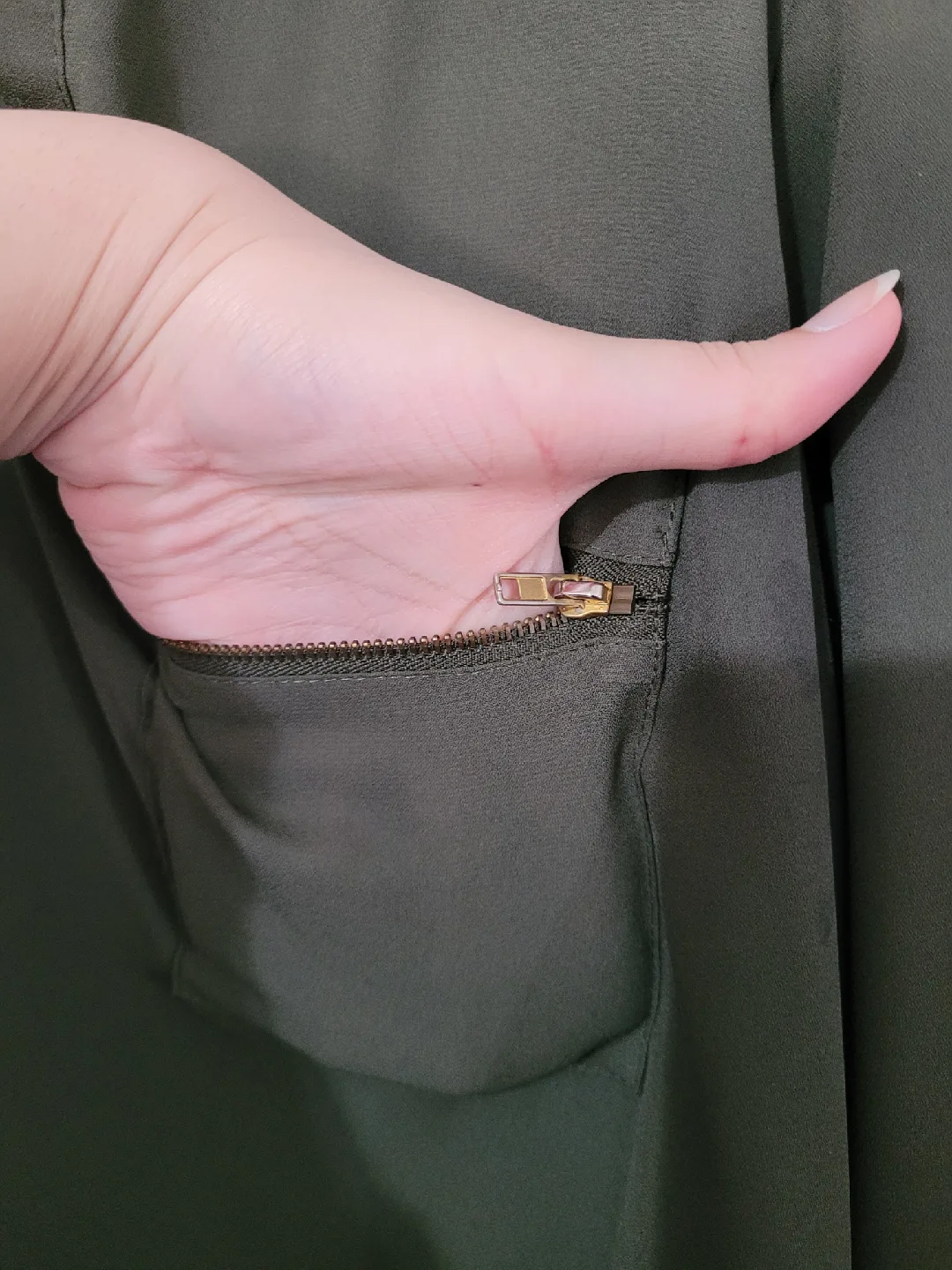 Zac & Rachel Olive Green Blouse image indicator(5)