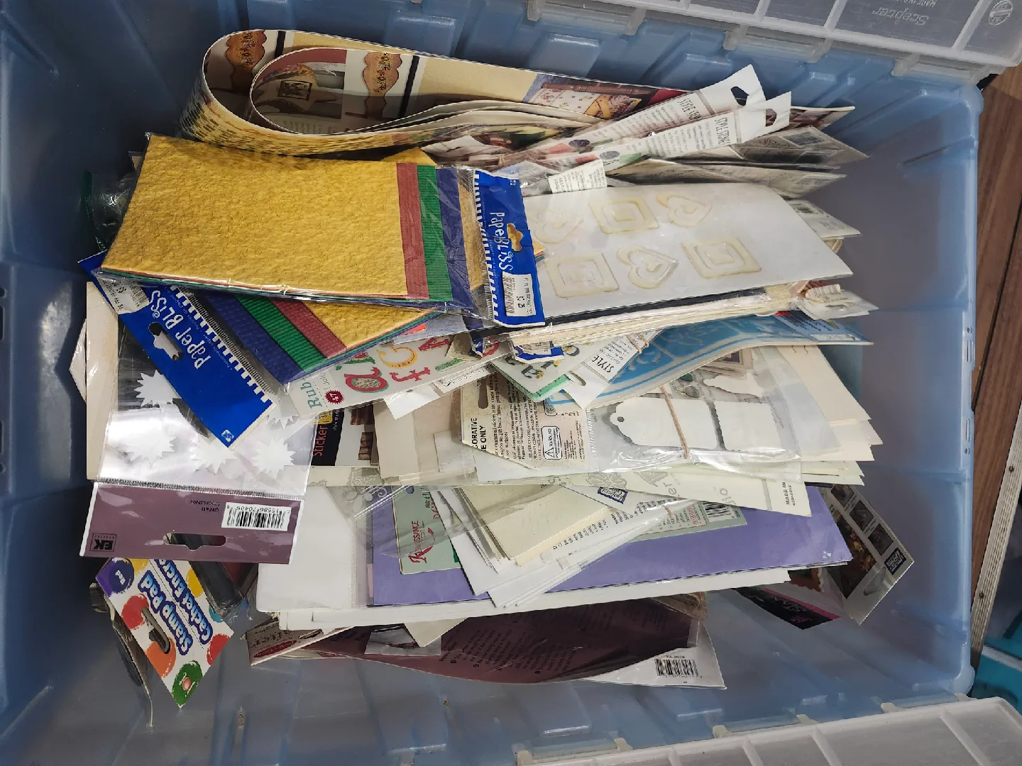 Craft Supplies Lot - Stickers, Stamps, Paper, Embellishments image indicator(2)