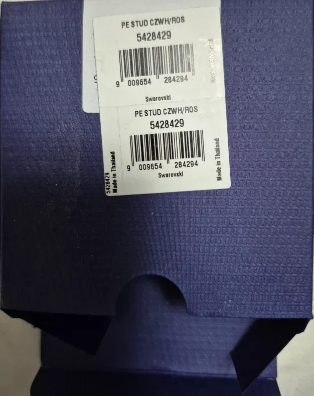 Swarovski PE STUD CZWH/ROS Earrings - New in Box image indicator(3)