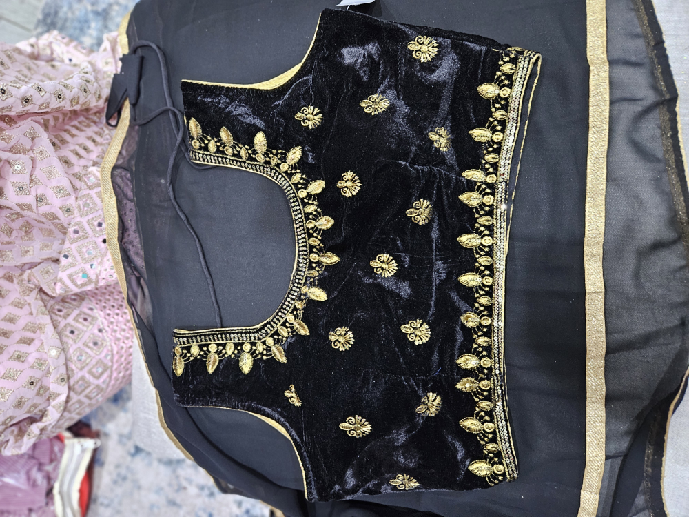 Embroidered Sari Blouse - Assorted Colours - photo 3