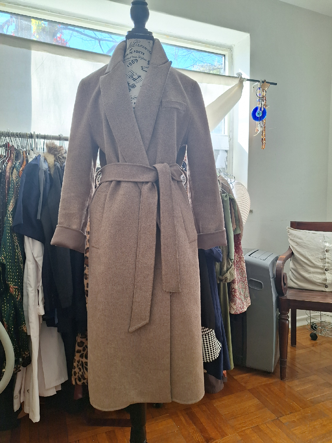 Zara belted Wool Blend Coat