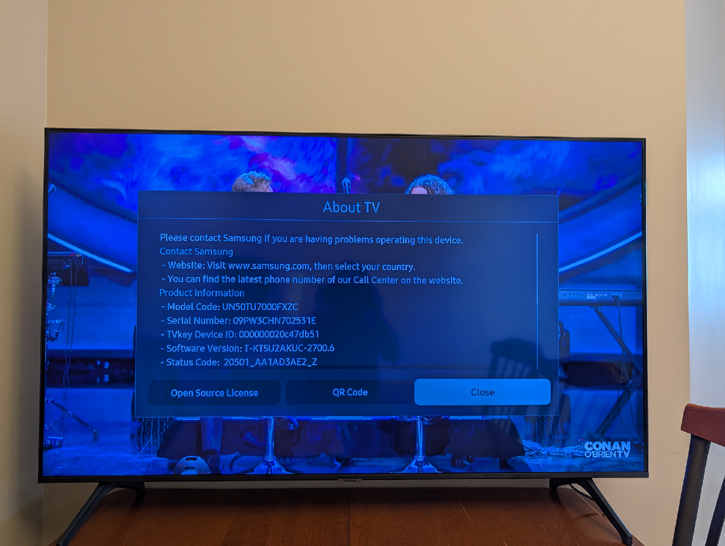 Samsung UN50TU7000FXZC 50" TV