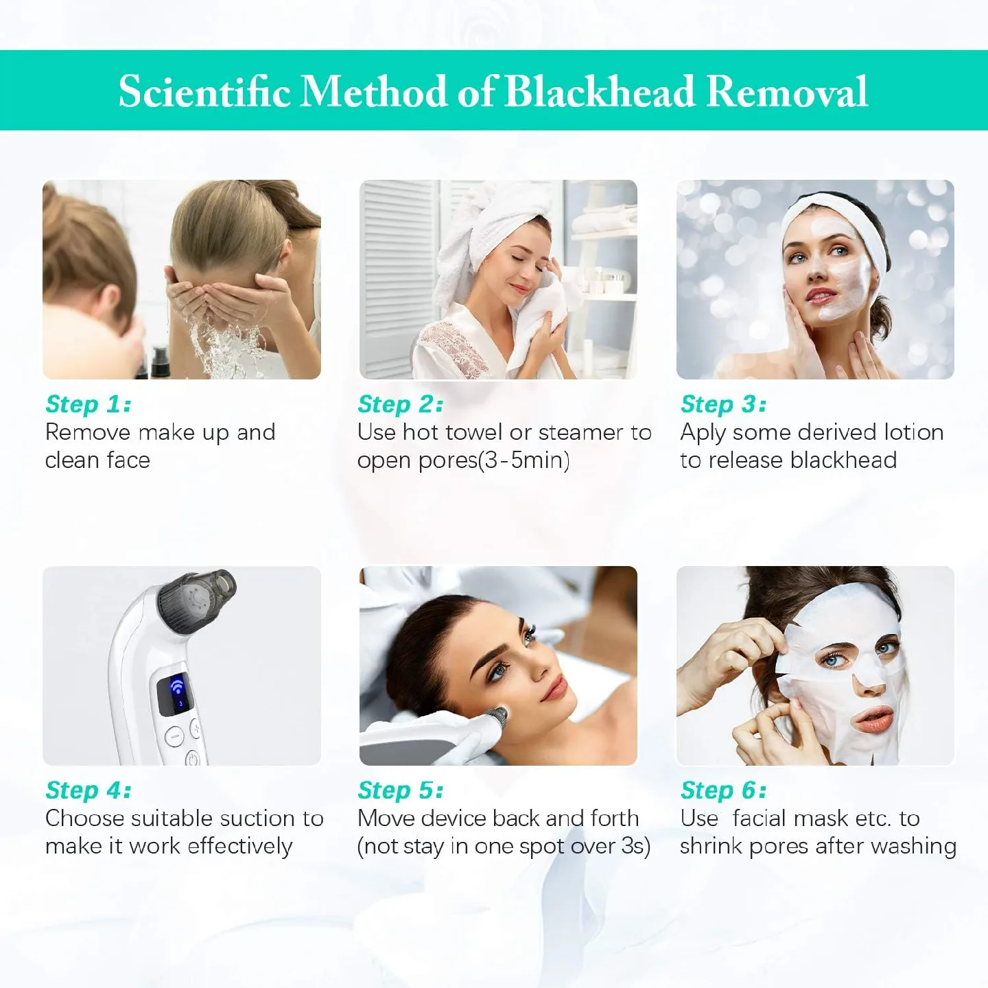 Oiiwak 5MP Visible Blackhead Vacuum, Blackhead Remover image indicator(4)