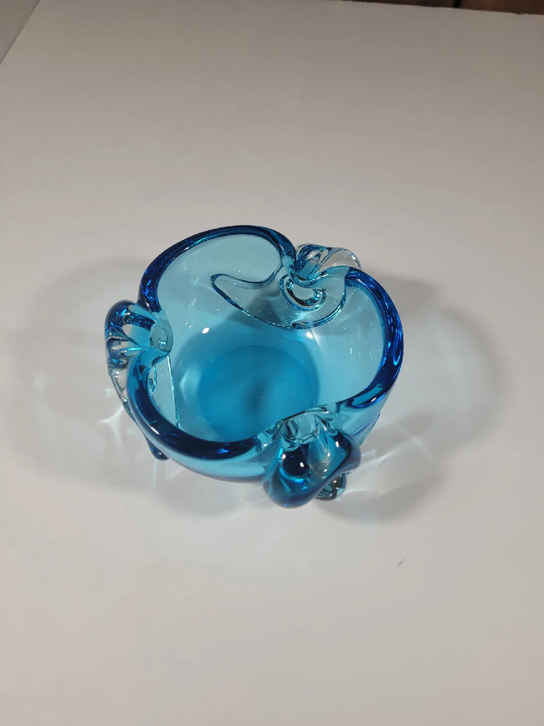 Blue Glass Ashtray