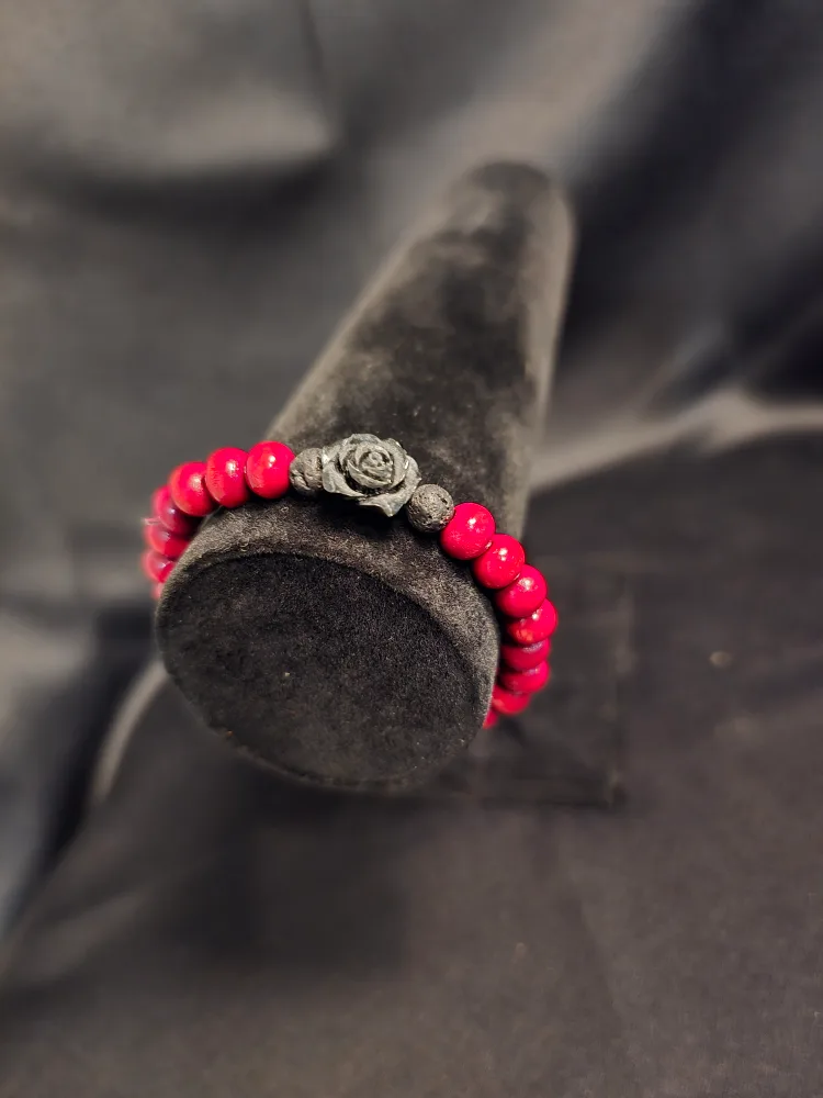 Handmade Beaded Bracelets - Rose Accent image indicator(2)