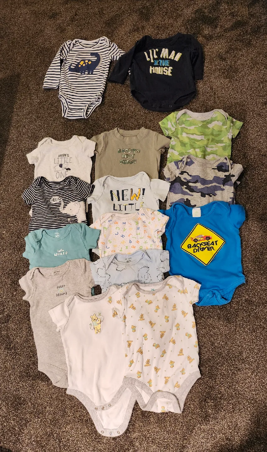 Baby Bodysuits Lot - 3-6 months thumbnail