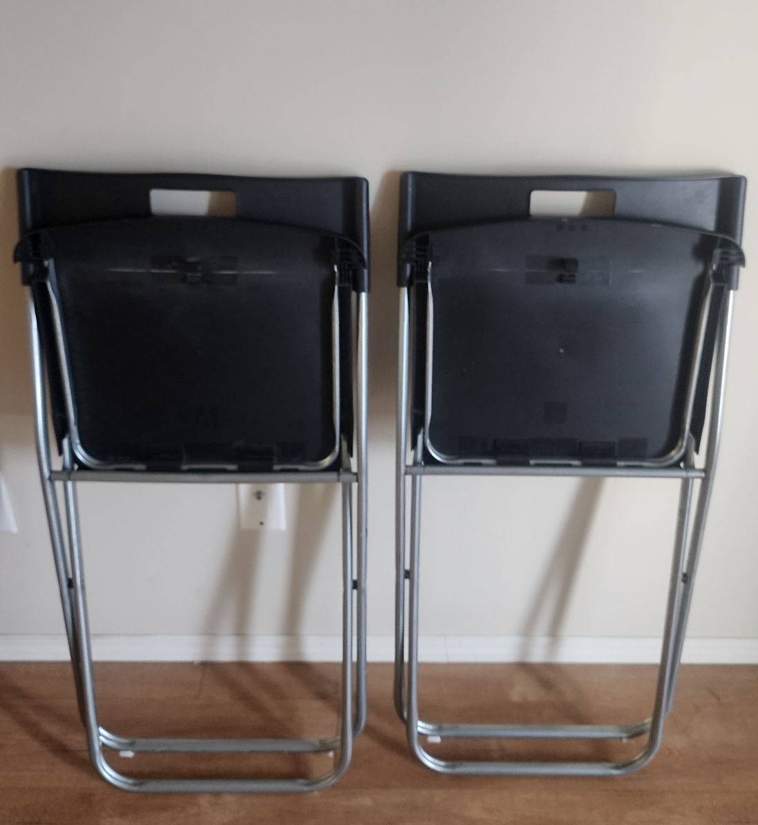 Pair of Black Ikea Folding Chairs(Pickup only) - photo 3