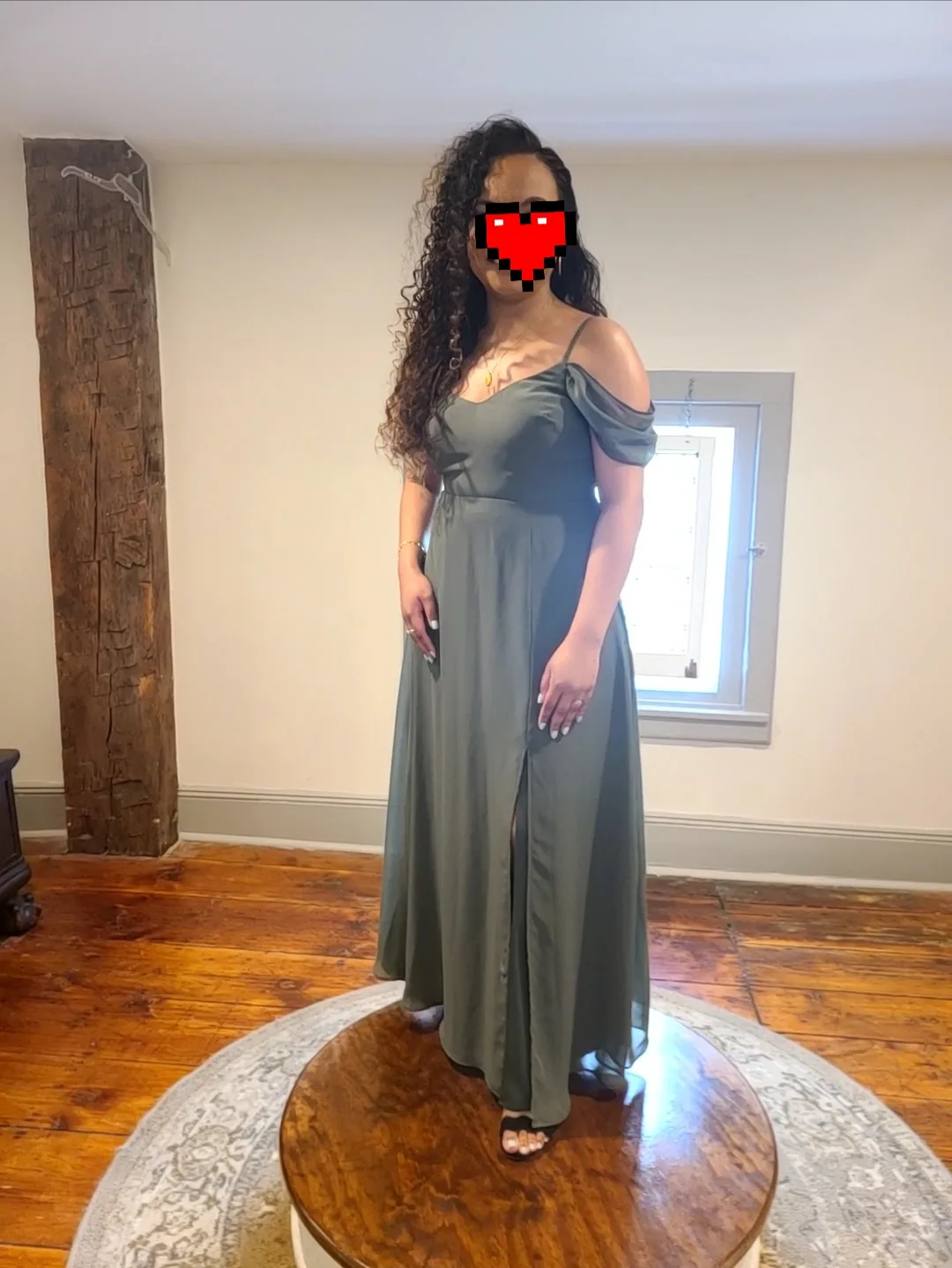 Olive Green Maxi Dress image indicator(2)