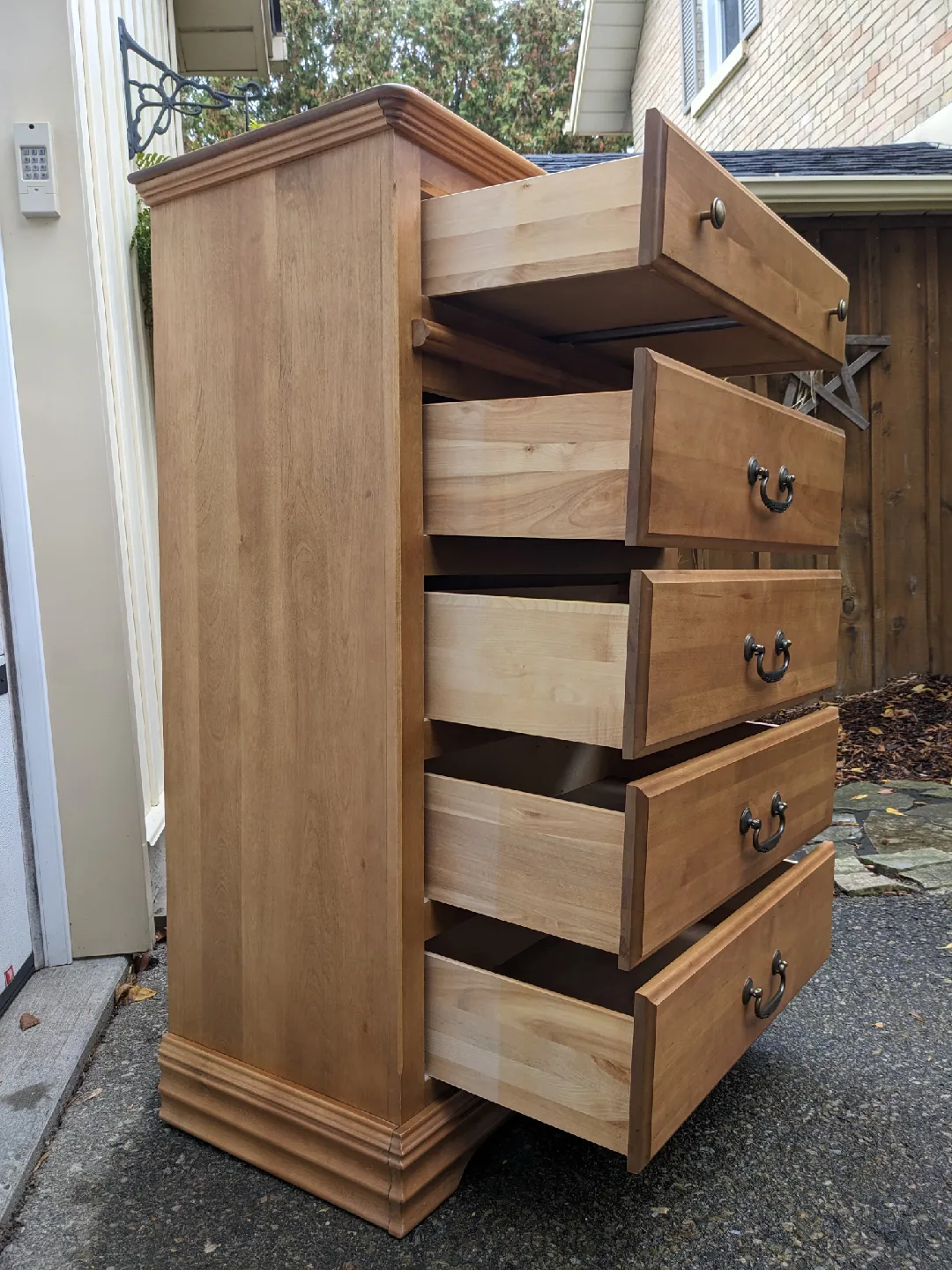 5 Drawer Tallboy Dresser in Solid Maple - Like New image indicator(5)