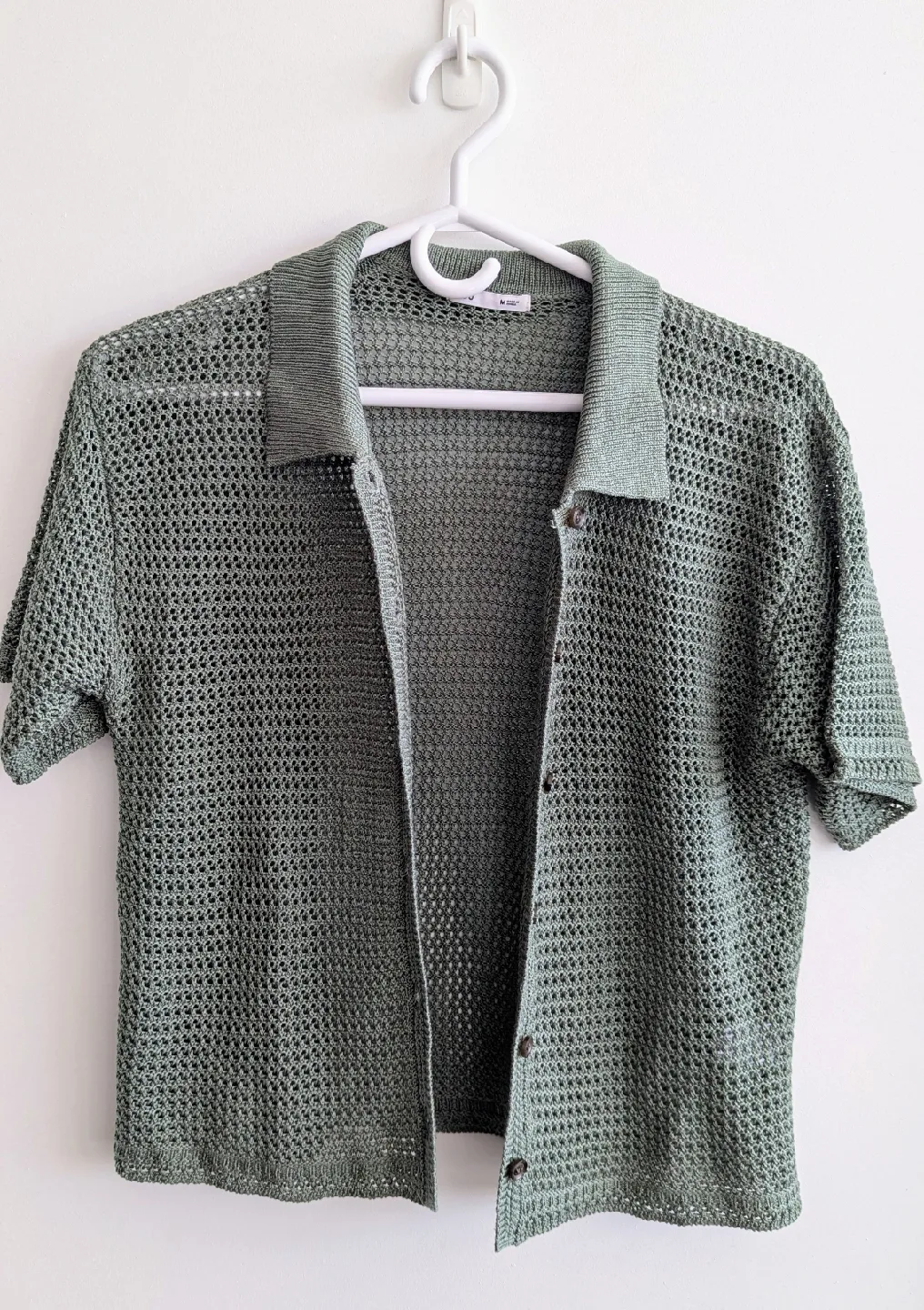 GU Olive Green Knit Polo Shirt🥕 image indicator(3)