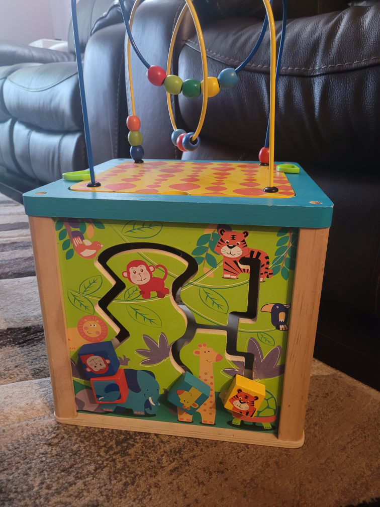 Wooden Activity Cube for Kids