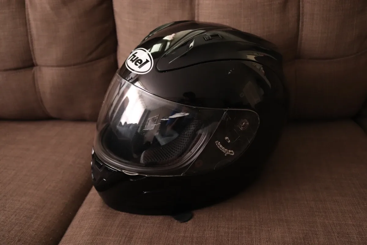 Size S DOT motorcycle helmet black image indicator(2)