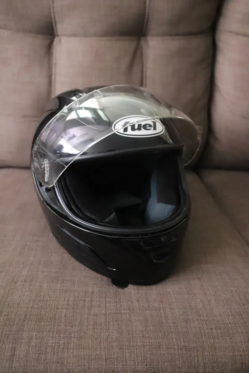 Size S DOT motorcycle helmet black image indicator(3)
