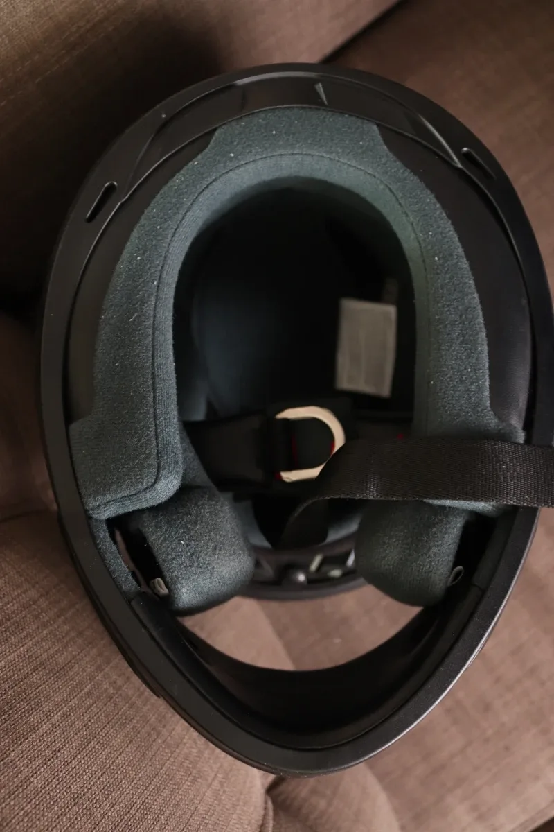 Size S DOT motorcycle helmet black image indicator(4)