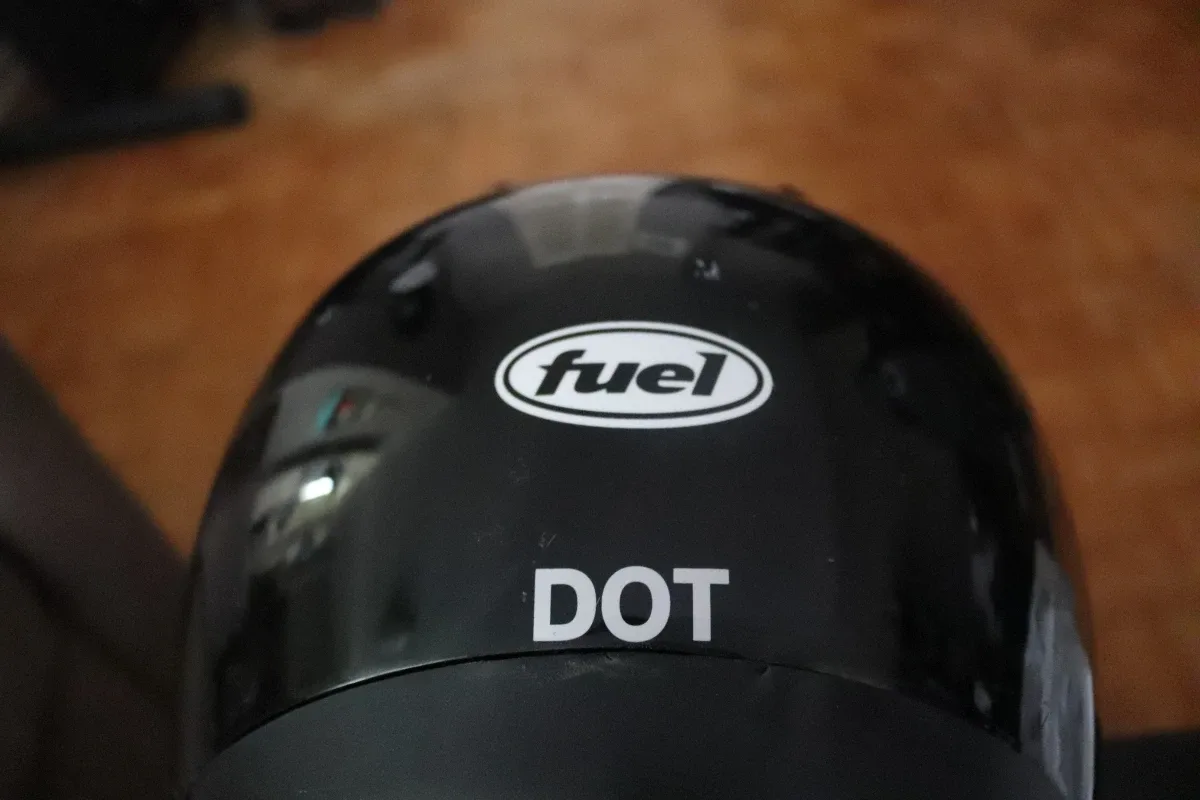 Size S DOT motorcycle helmet black image indicator(6)
