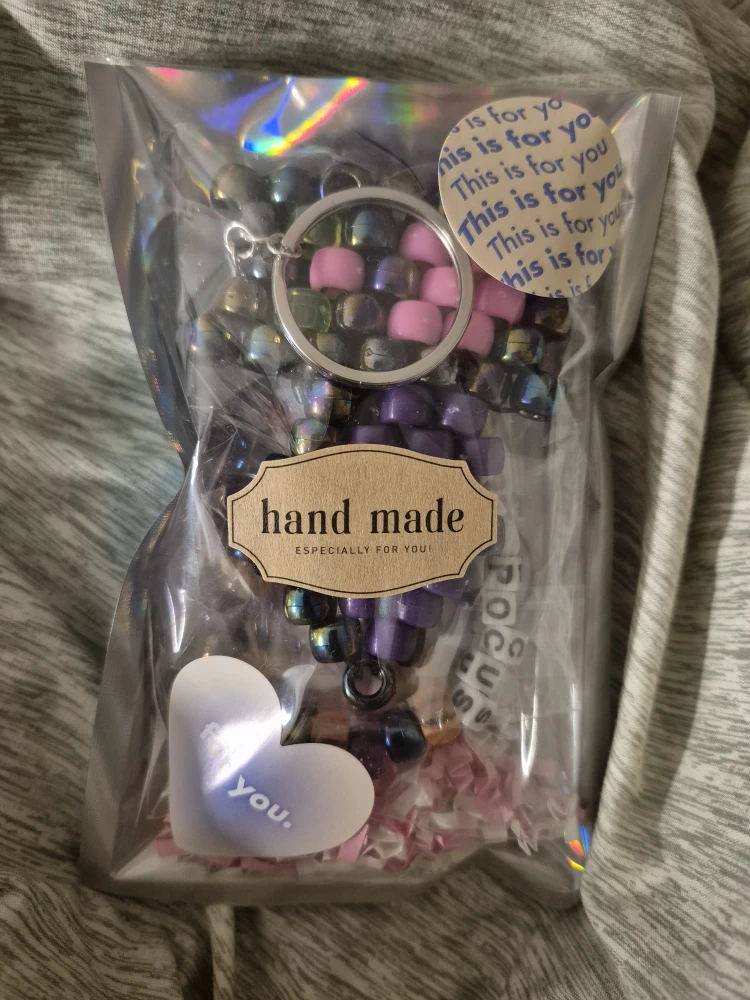 Handmade Beaded Keychain and bracelet - photo 2
