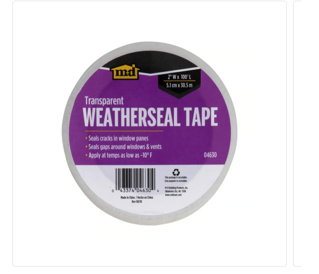MD Building Products Transparent Weatherseal Tape 2"x100'