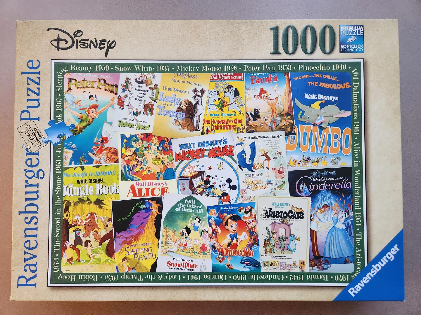 Disney 1000-pc jigsaw puzzle (vintage movie posters) thumbnail