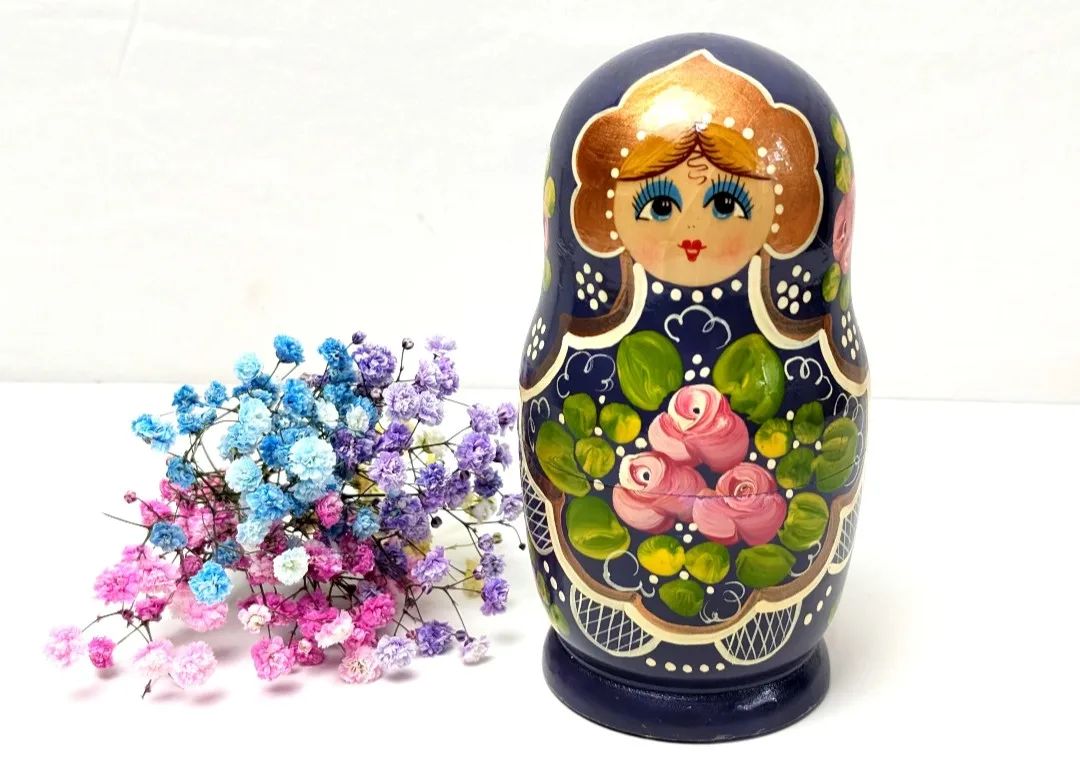 Russian Nesting Dolls ~ Matryoshka Wood Doll Set ~ Hand Painted image indicator(2)
