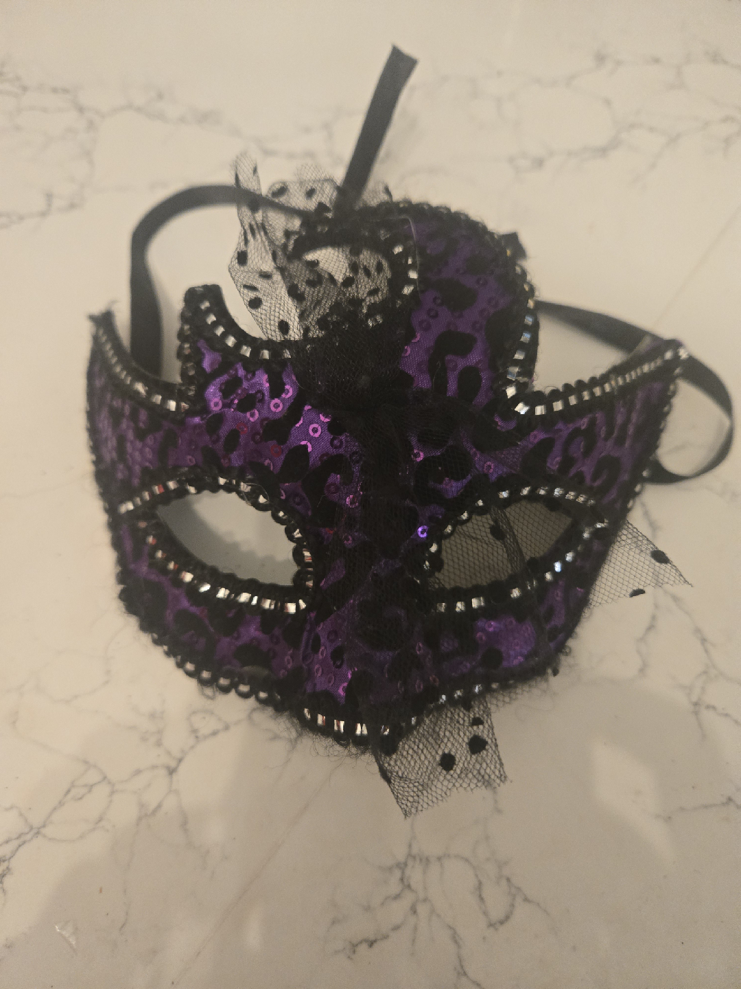 Masquerade Mask - Purple & Black - photo 2