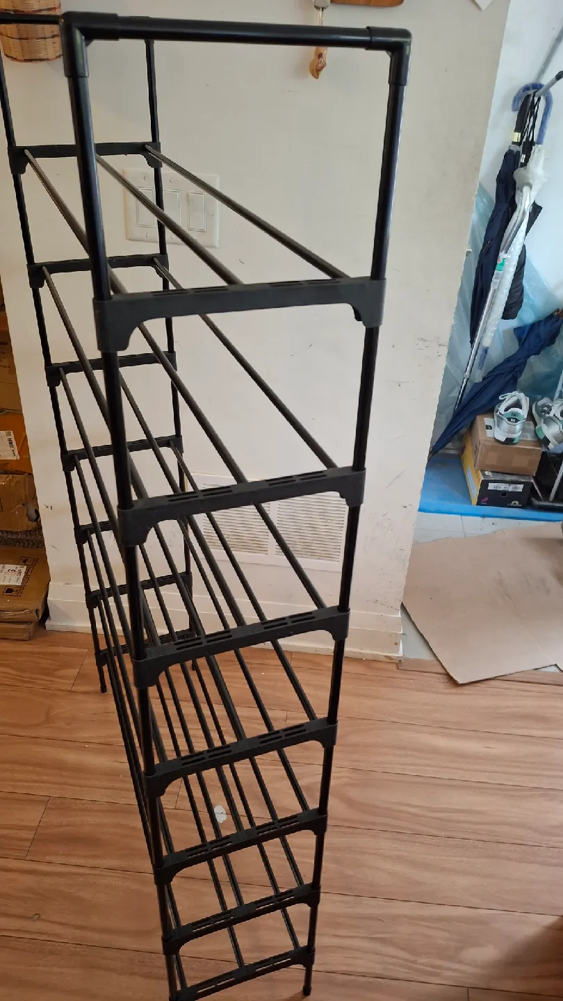 7 tier Black Shoe Rack image indicator(2)