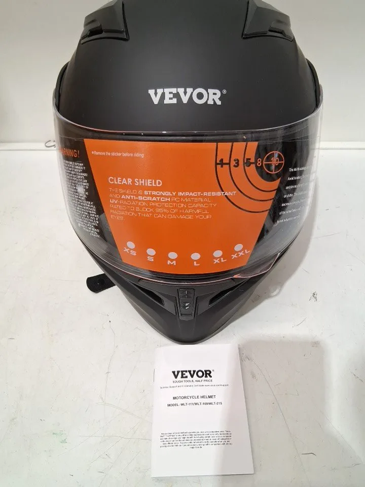 MEDIUM Full face motorcycle helmet with shield dot approved thumbnail