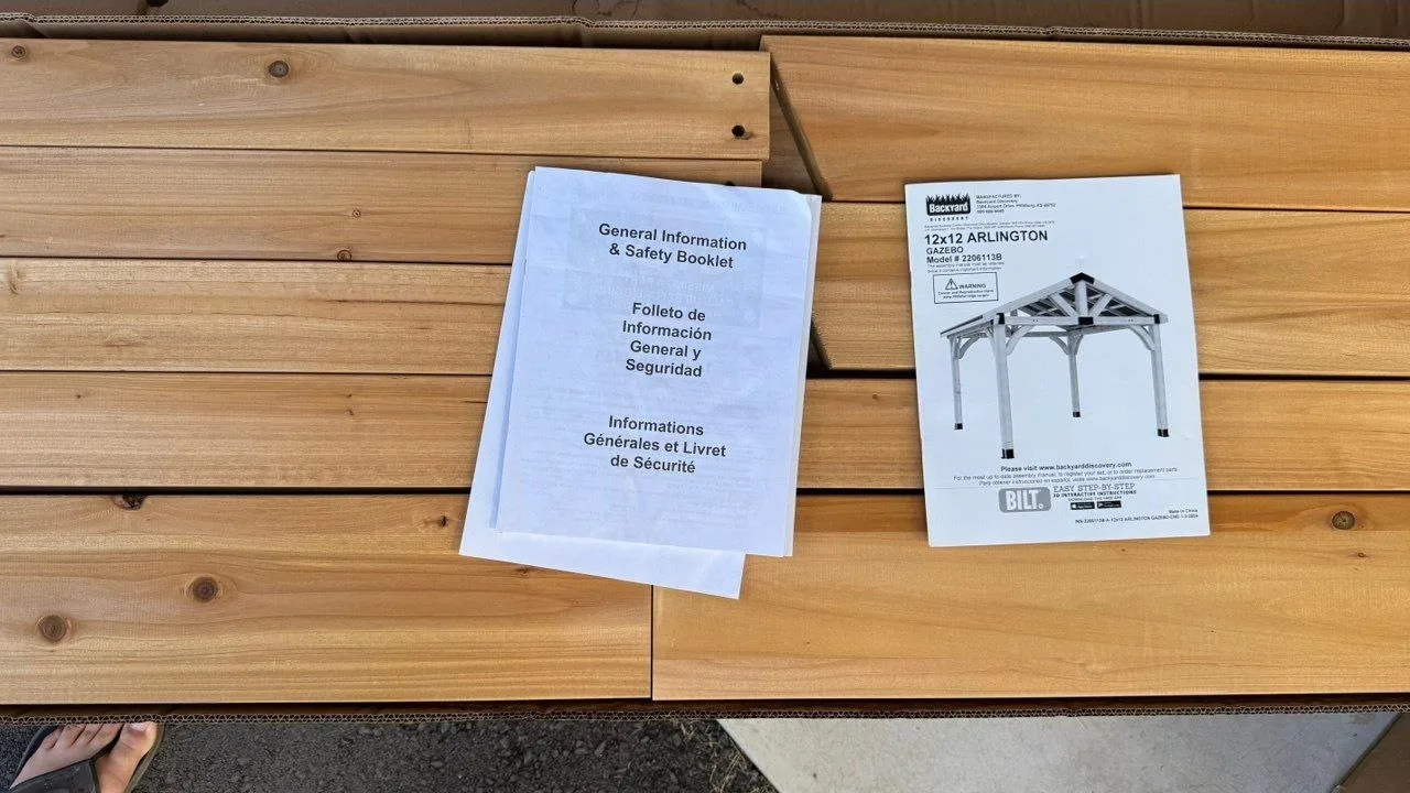 12ft x 12ft All Cedar Gazebo, Light Brown image indicator(4)