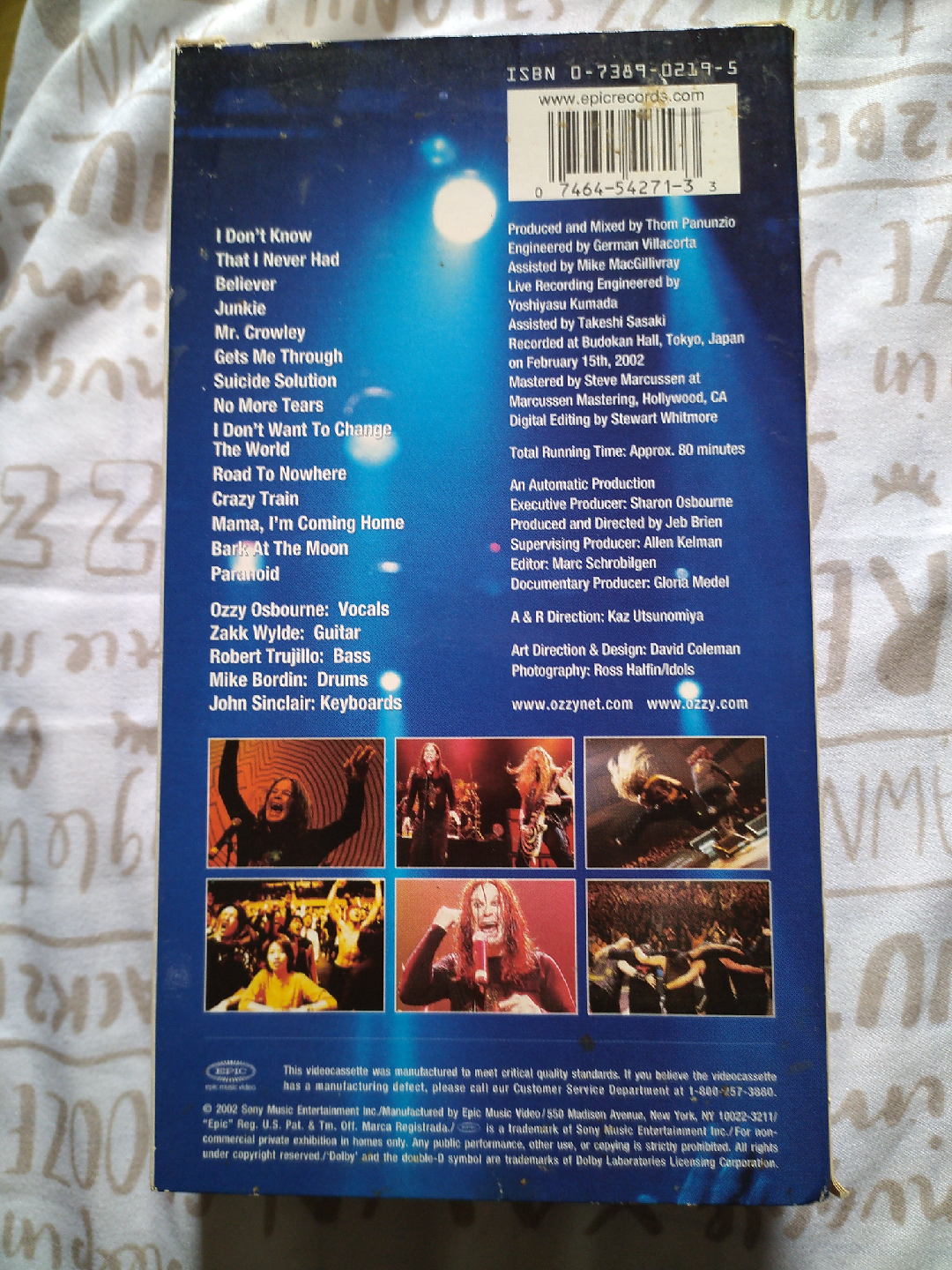 Ozzy Osbourne Live at Budokan VHS - photo 2