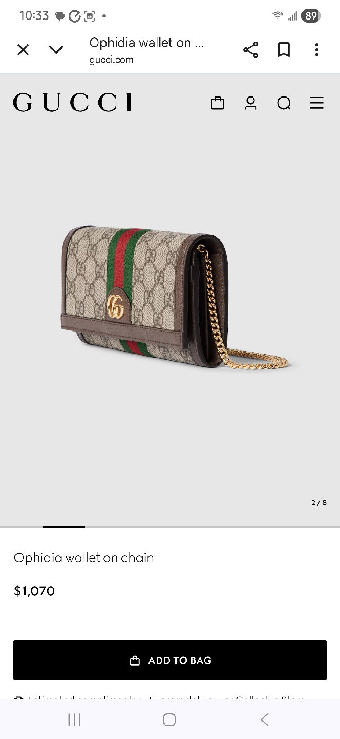 Gucci Ophidia Wallet on Chain