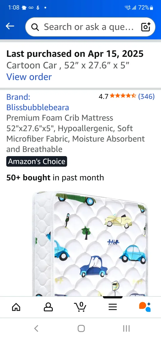 Premium Foam Crib Mattress - Car Design image indicator(2)