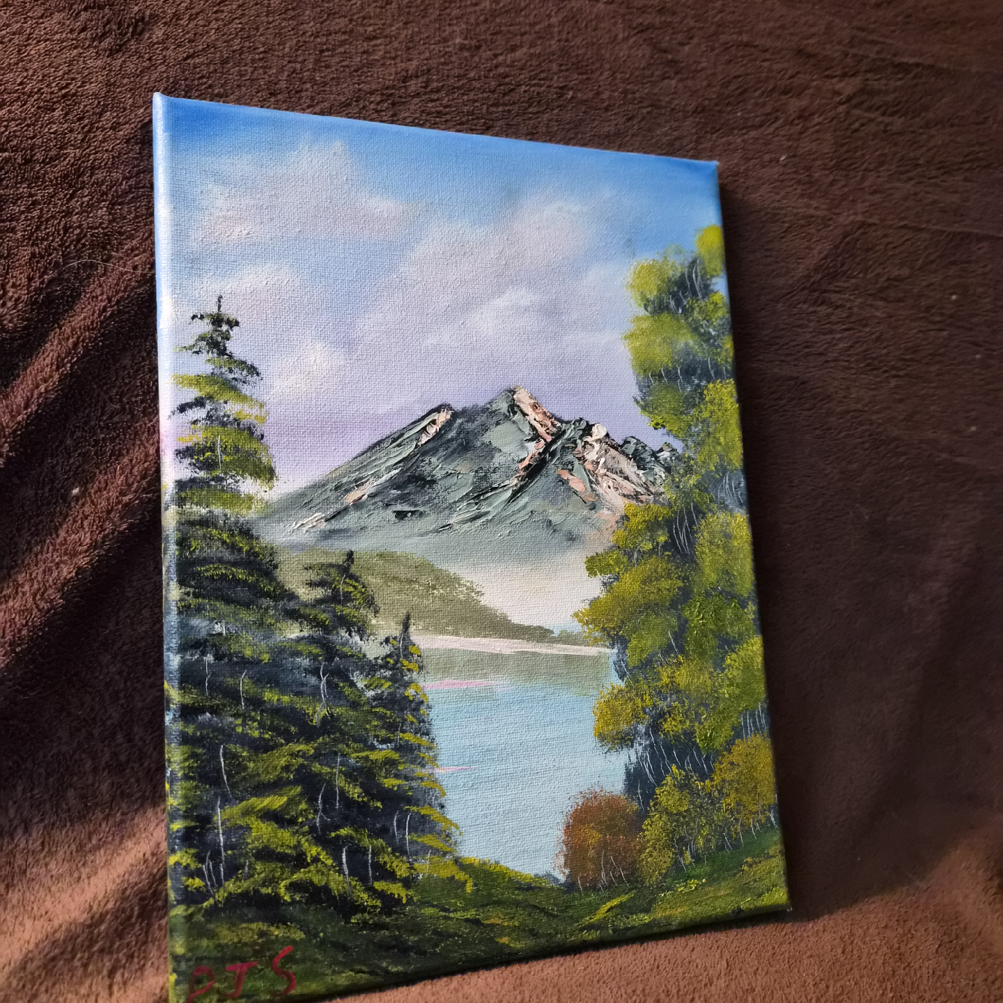 Hand Painted Canvas Oil Paint Bob Ross Inspired. - photo 3