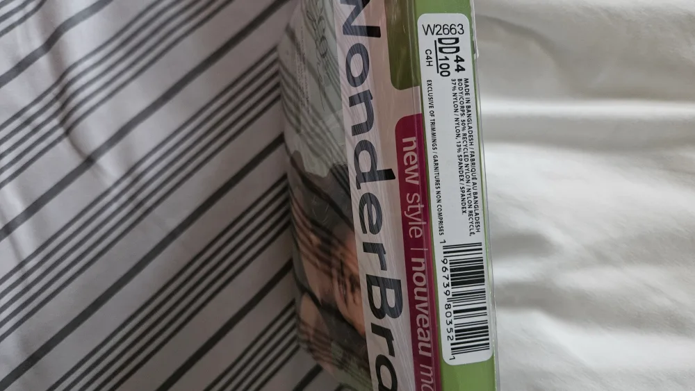 WonderBra Eco Pure Retro Lace Wireless Bra - Size 44DD image indicator(4)