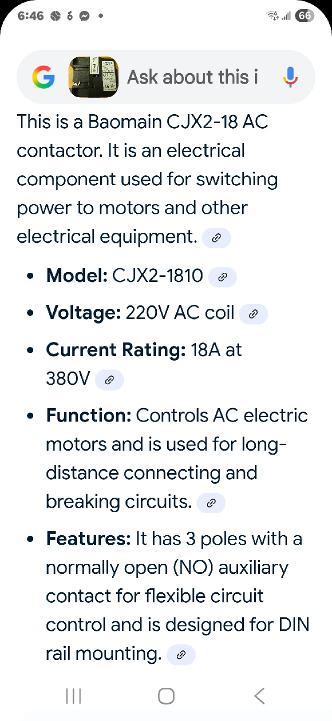 Baomain CJX2-18 AC Contactor - photo 3