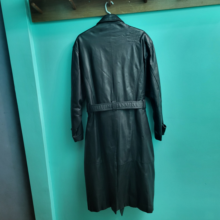 Wilsons Leather Experts Black Trench Coat - Size M - photo 2